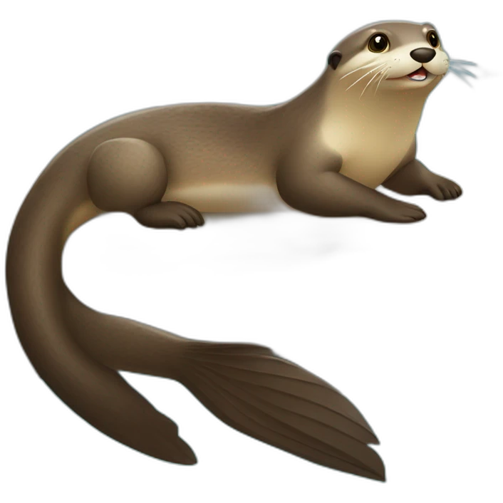 Loutre sur tortue emoji