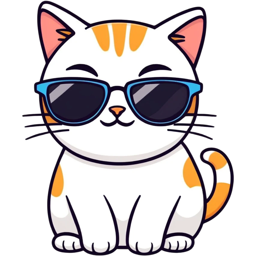 Cat with sunglasses emoji