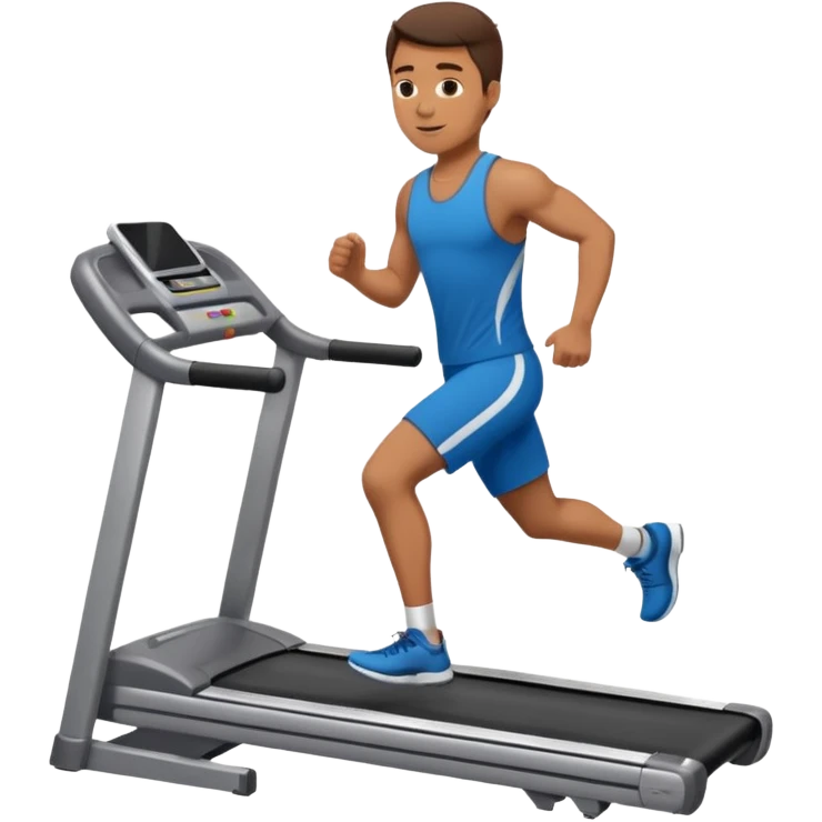 a man do incline walks on the treadmill emoji