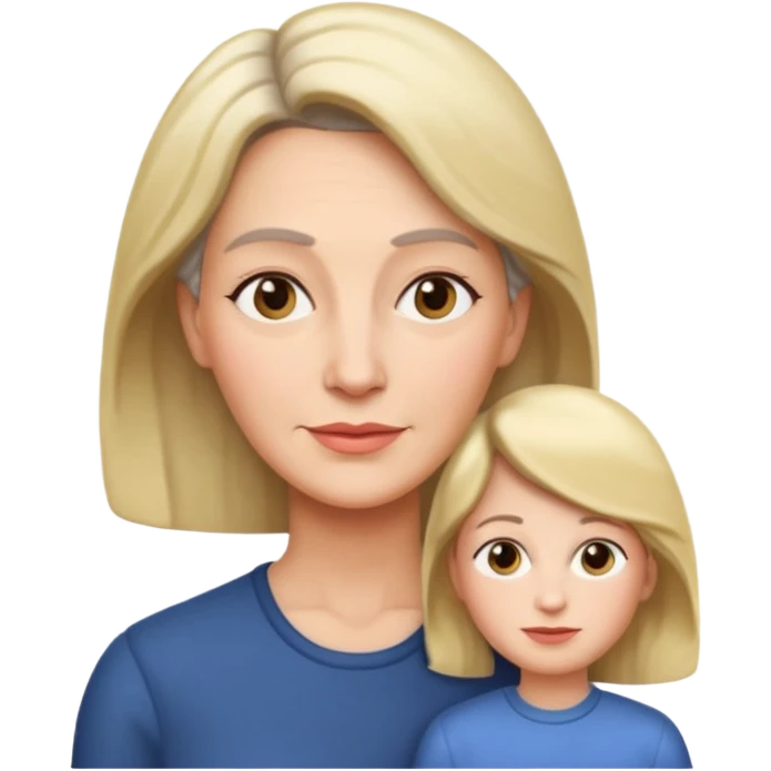 just like the last one but make the mother taller  and older with a side part emoji