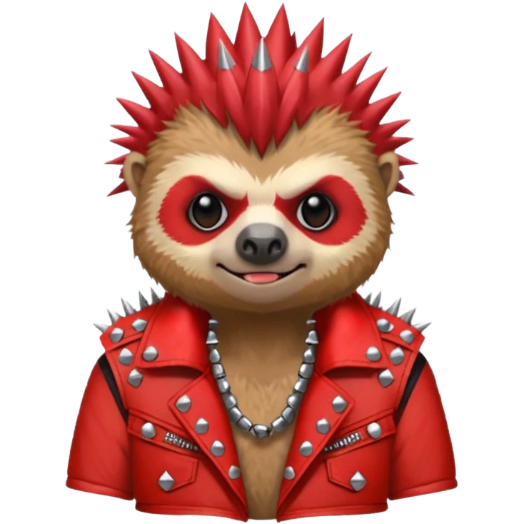 punk red sloth emoji