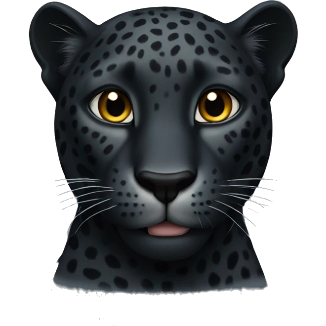 Black leopard emoji