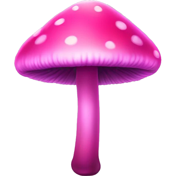 Bright pink mushroom iridescent emoji