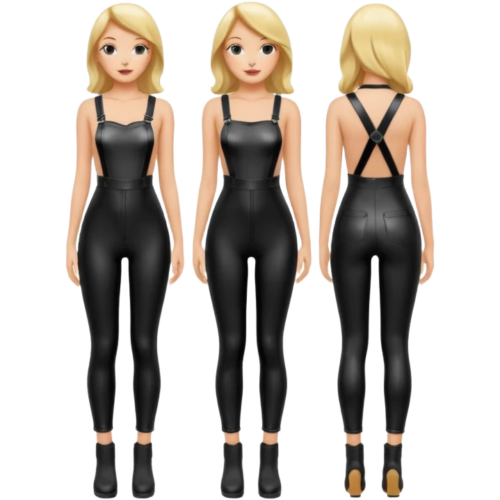 Highwaisted Latex Overalls emoji