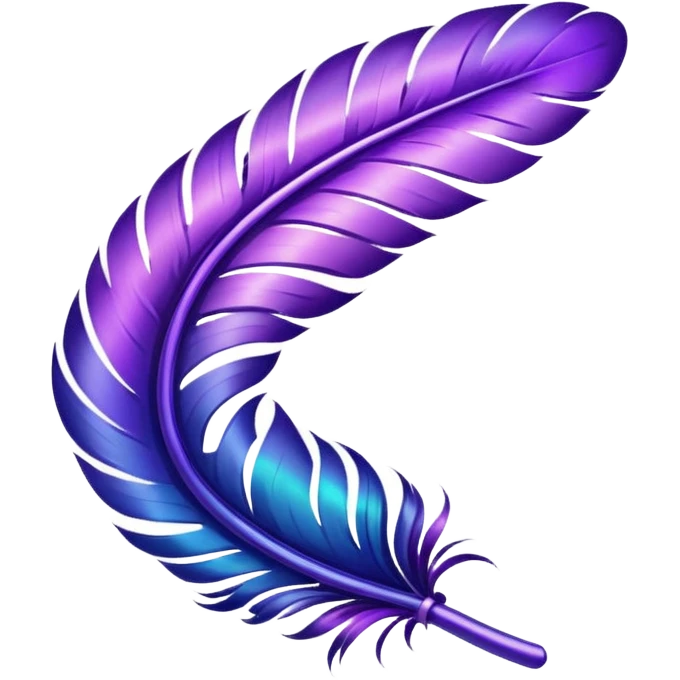 glitter purple feather emoji