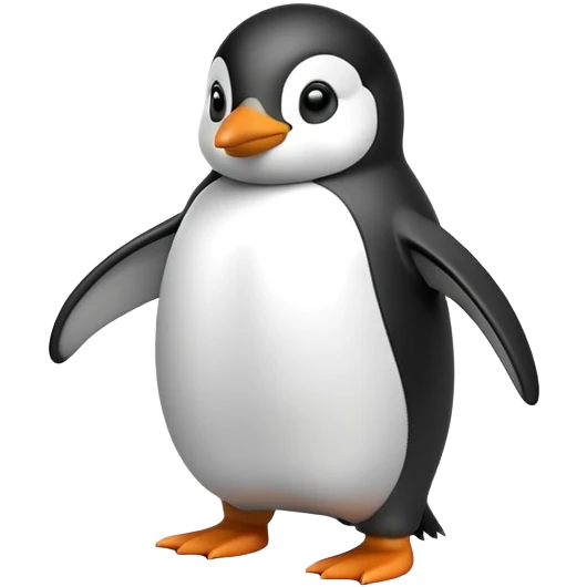 Penguin doing crip walk emoji