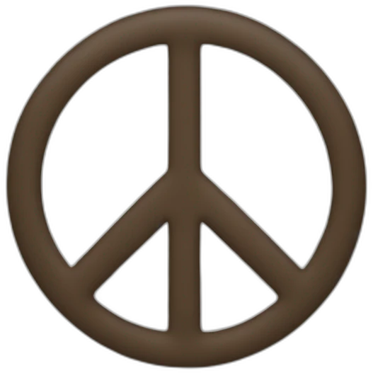 Peace-upside-down emoji
