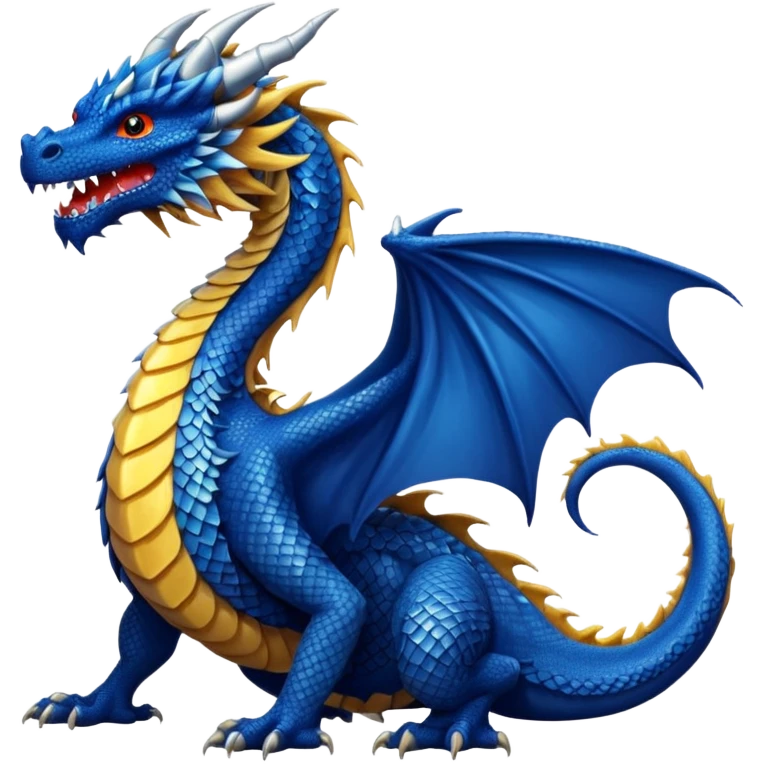 majestic Navy blue dragon emoji