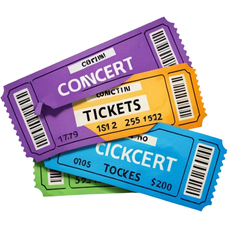 tickets of a concert emoji