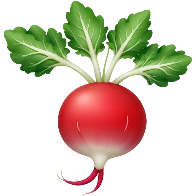 smaller radish UK plant with a bit of white on the bottom of the radish emoji