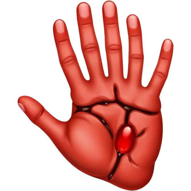 infected hand emoji