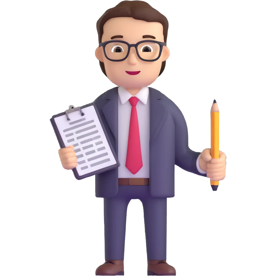 accountant with ledger and pencil emoji