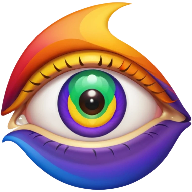  eyes spin multicolore 👁️+🌀+🟣🟢🟠🔵🔴🟡 emoji