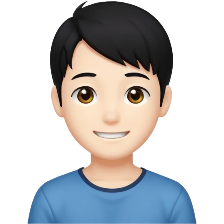 Naruto Anime style happy boy head no band head emoji