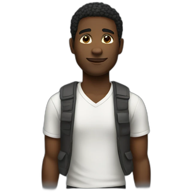 Full body black guy emoji