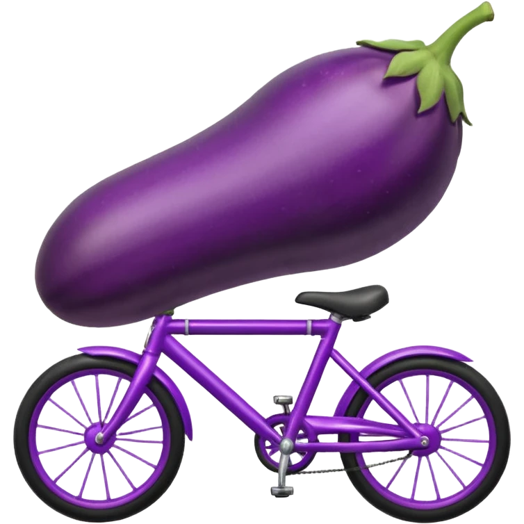 Eggplant riding a bike emoji