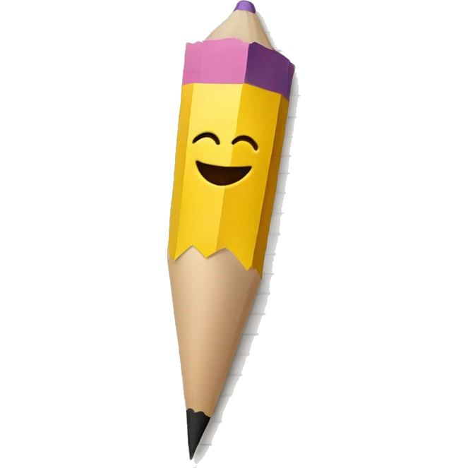 paper with notes on it and a pencil on top emoji