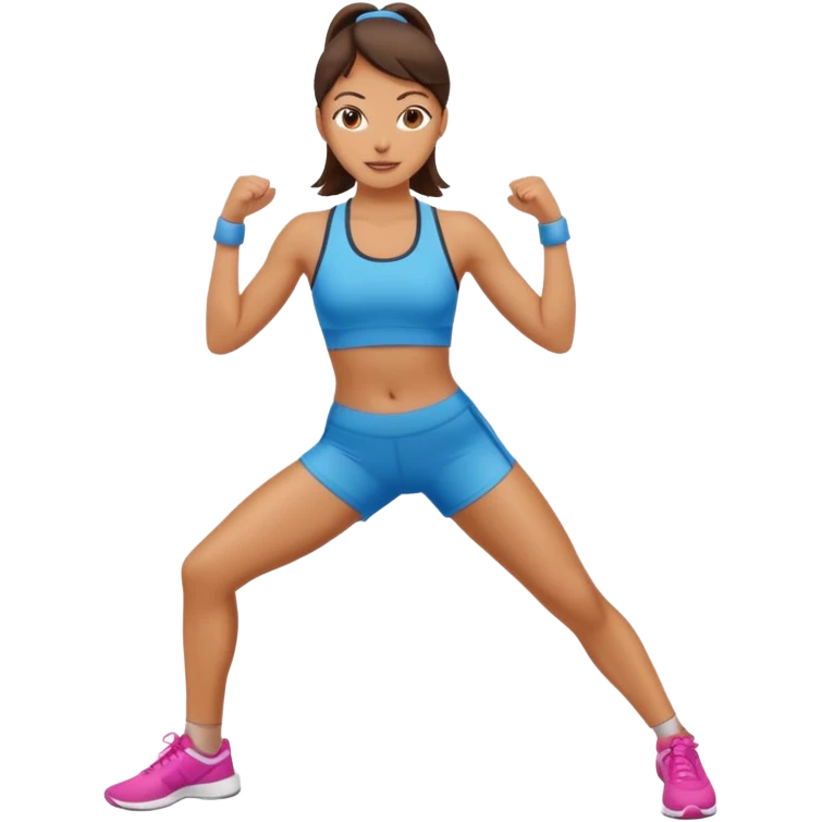 aerobic doing girl emoji