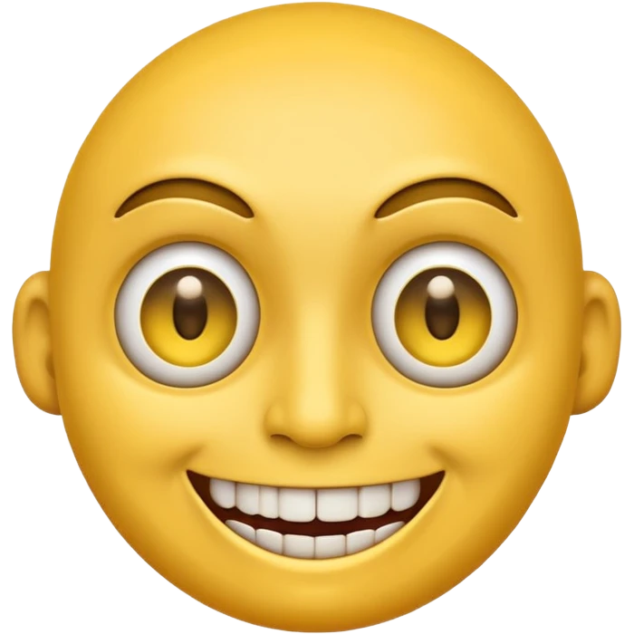 a General Yellow Face emoji with creepy smile  emoji