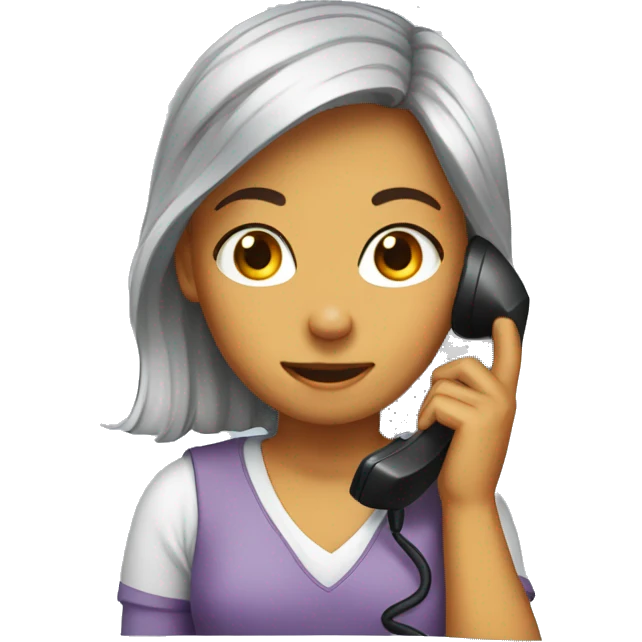 Put a girl on the phone emoji