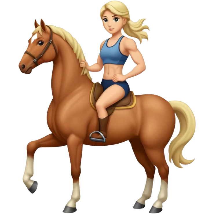 Horse with a fat woman’s body emoji