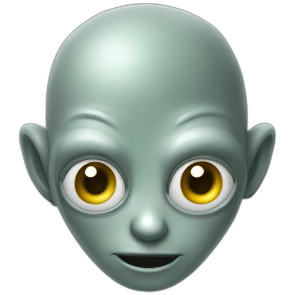 Alien gris con cámara  emoji