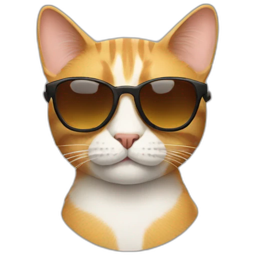 Cat with sunglasses emoji