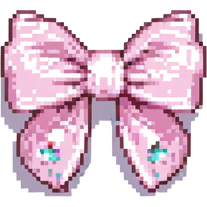 pink bow, simple and cute emoji
