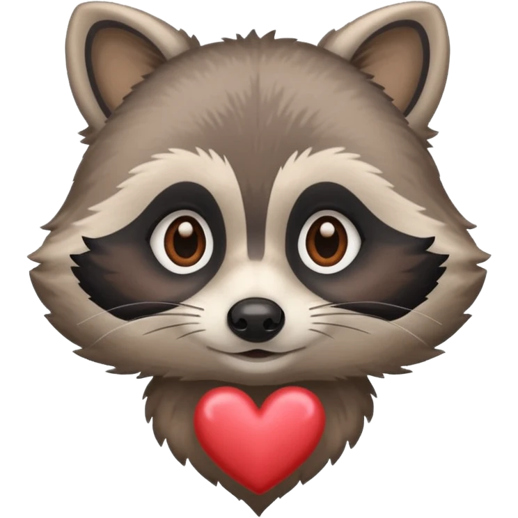 Racoon with eyes of hearts 😍 emoji