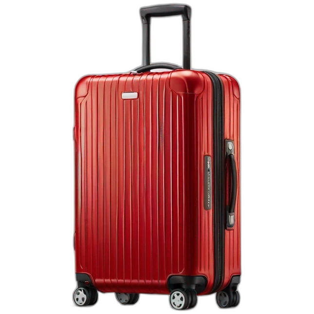 One Rimowa red Essential Cabin luggage emoji