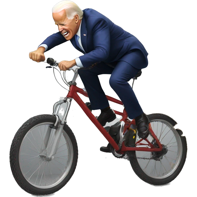 Biden falling off bike emoji