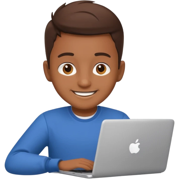 software engineer, casual wear, slightly brown skinned, with a laptop emoji