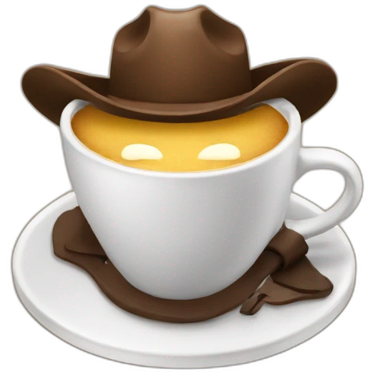 Cowboy coffee emoji