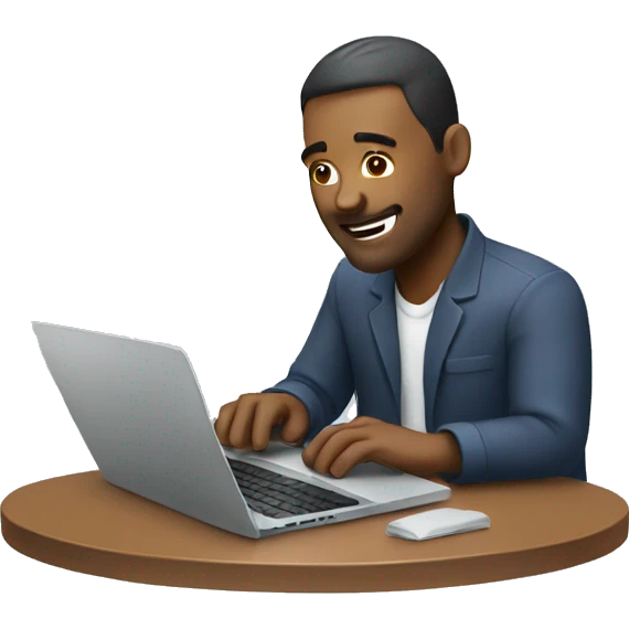 A man working on a laptop  emoji