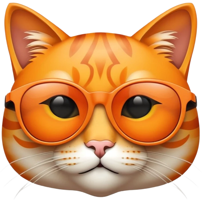 ￼ Katze mit Sonnenbrille an emoji