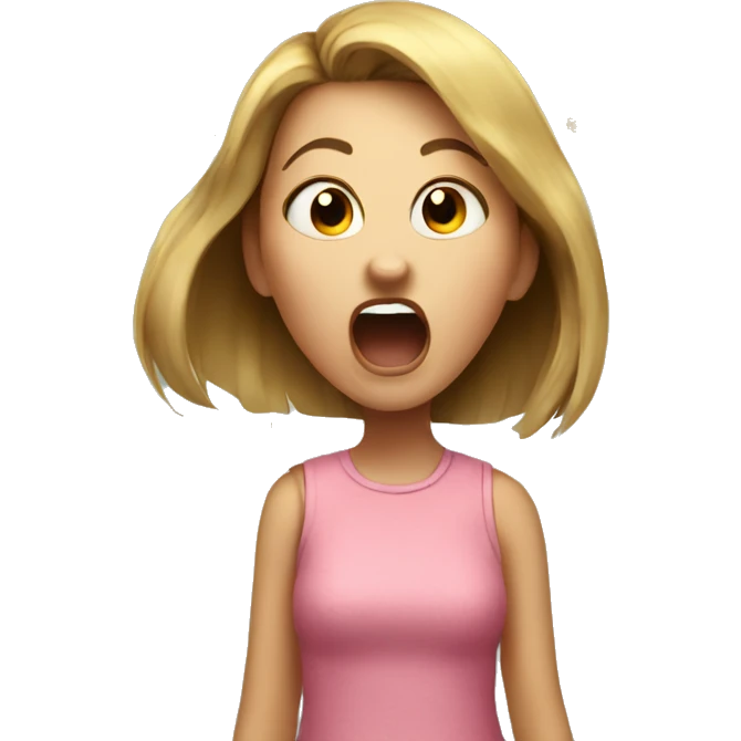 A girl screaming because shes getting butterflies  emoji