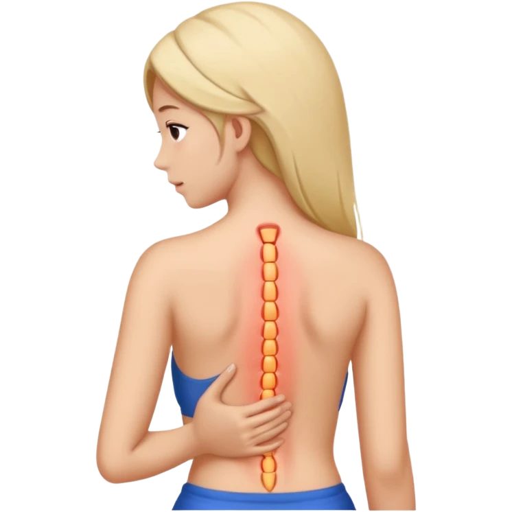 the girl has back pain emoji