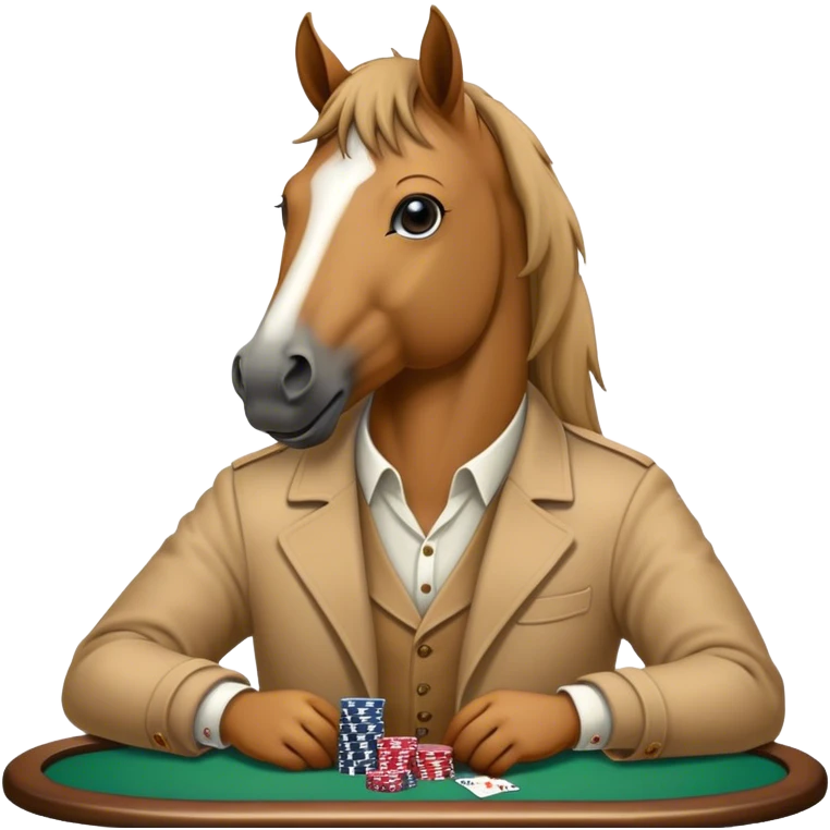 horse playing poker emoji
