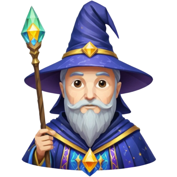 fantasy magic tarot card low poly emoji