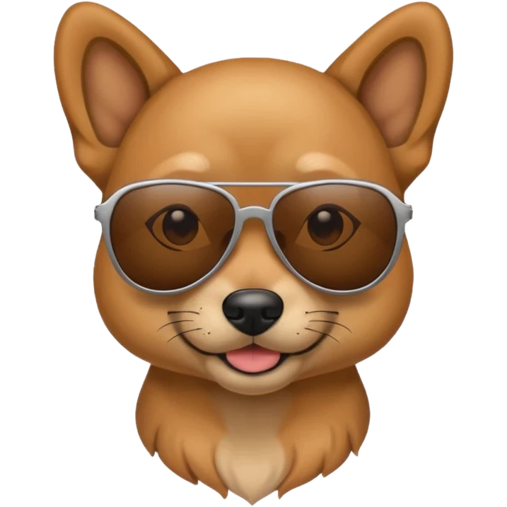Cool dog wearing sunglasses emoji