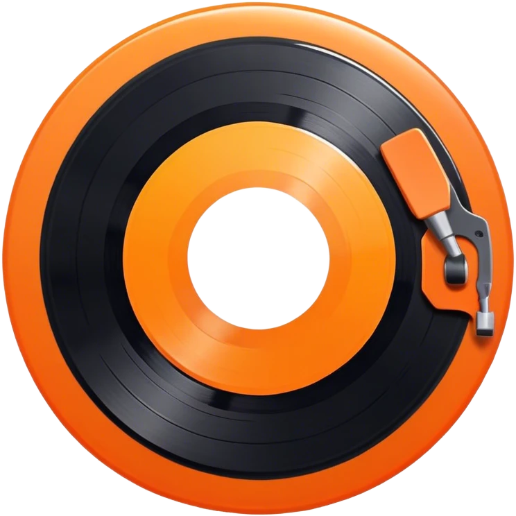  vinyl record orange emoji