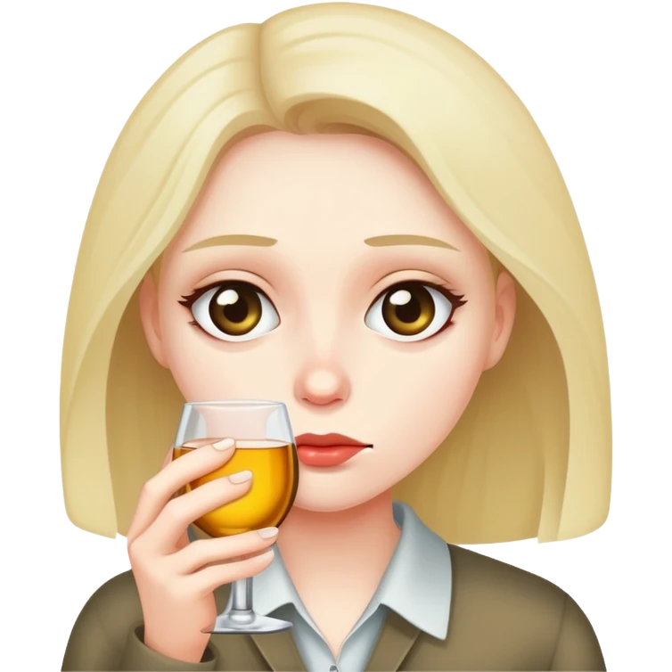 woman hiding her alcoholism from her boyfriend emoji