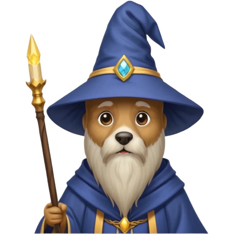 Dog wizard emoji