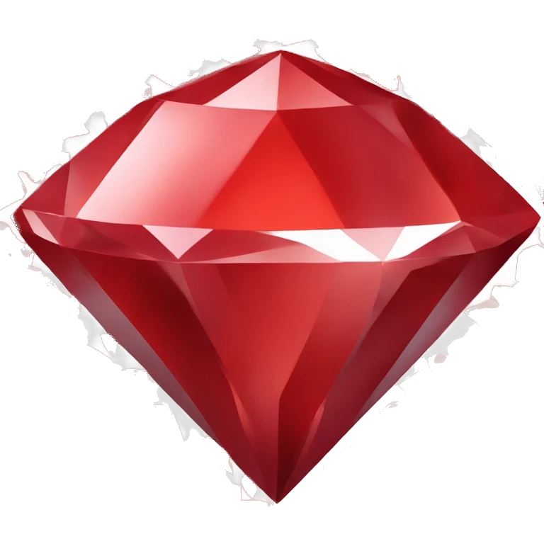 Sideways red diamond on white rectangle  emoji
