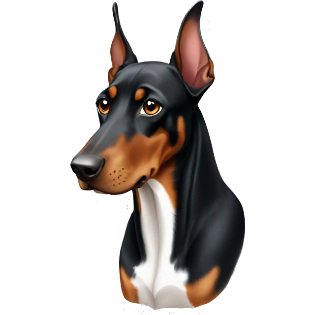 Dobermann with long ears  emoji