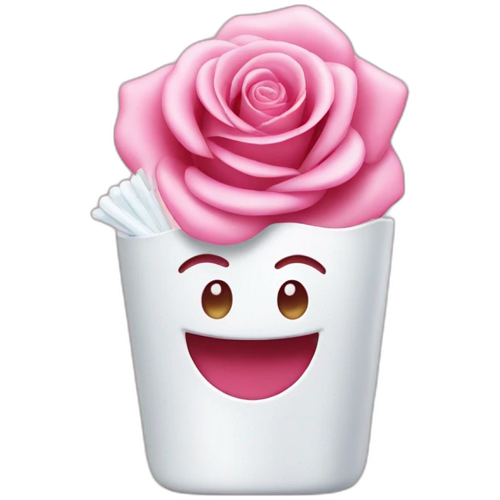 Dentifrice rose emoji