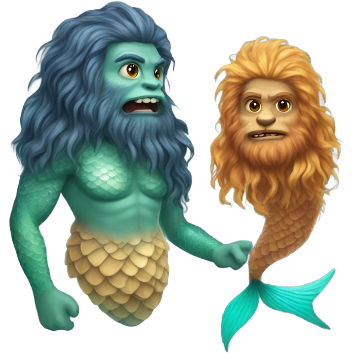 Sasquatch mermaid  emoji