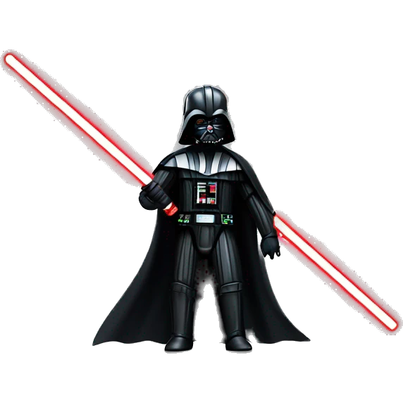Darth Vader with a red lightsaber  emoji