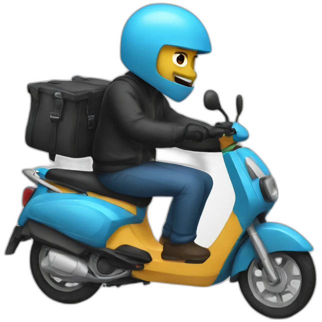 Moped thief emoji