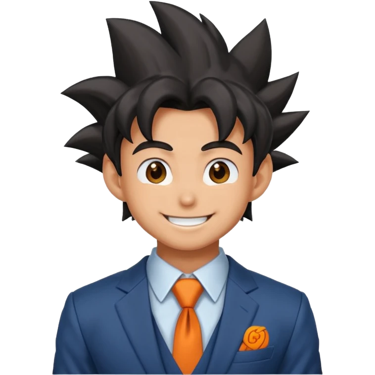 Goku con un traje elegante emoji
